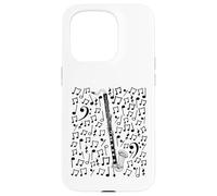 Notas Musicales de Clarinete bajo, músico Carcasa para iPhone 15 Pro
