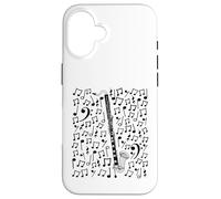 Notas Musicales de Clarinete bajo, músico Carcasa para iPhone 16