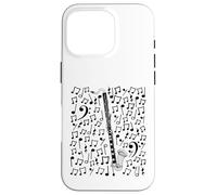 Notas Musicales de Clarinete bajo, músico Carcasa para iPhone 16 Pro