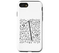 Notas Musicales de Clarinete bajo, músico Carcasa para iPhone SE (2020) / 7/8