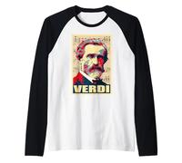 Notas Musicales de Giuseppe Verdi Camiseta Manga Raglan