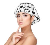 Notas musicales dibujadas a mano,Gorro de dormir de satén para adultos - Gorro de dormir elástico para mujer, cubrecabello nocturno
