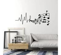 Notas musicales, melodías, vinilos decorativos para pared, estudio de música para aula, pegatinas de vinilo para ventanas de habitaciones infantiles, arte con latidos del corazón