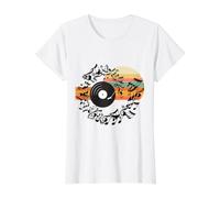 Notas Musicales Música Música Clave de Nota Camiseta gráfica económica, Mujer, Blanco, S