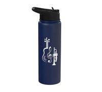 Notas musicales Música Música Clave de nota Stainless Steel Insulated Water Bottle