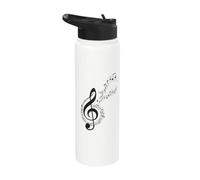 Notas musicales Música Música Clave de nota Stainless Steel Insulated Water Bottle