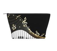 Notas Musicales Negras, Bolsa de artículos de tocador Bolsa de Maquillaje Bolsa de cosméticos Bolsa de artículos de tocador de Viaje portátil