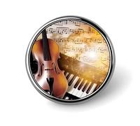 Notas musicales para violín de piano, insignia, redondas, lindo, esmalte, broche de solapa, broche de botón, decoración de ropa, unisex, soporte para insignias, sombreros, bolsas, decoración