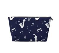 Notas Musicales Saxofones, Bolsa de artículos de tocador Bolsa de Maquillaje Bolsa de cosméticos Bolsa de artículos de tocador de Viaje portátil