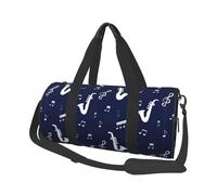 Notas Musicales Saxofones, Bolsa de Viaje de Gran Capacidad, Bolso Redondo, Bolsa de Viaje Deportiva, Bolsa de Mano, Bolsa de Fitness