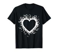 Notas musicales símbolo amor corazón regalo músicos música regalo Camiseta
