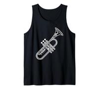 Notas Musicales Trompeta Música Trompetista Músico De Jazz Camiseta sin Mangas
