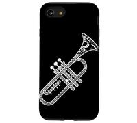Notas Musicales Trompeta Música Trompetista Músico De Jazz Carcasa para iPhone SE (2020) / 7 / 8