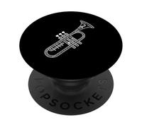 Notas Musicales Trompeta Música Trompetista Músico De Jazz PopSockets PopGrip Adhesivo