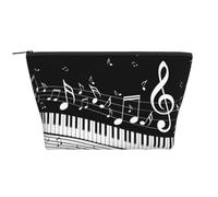 Notas Musicales voladoras Teclas de Piano Musical, Bolsa de artículos de tocador Bolsa de Maquillaje Bolsa de cosméticos Bolsa de artículos de tocador de Viaje portátil