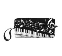 Notas Musicales voladoras Teclas de Piano Musical, Bolsa de Maquillaje Bolsa de cosméticos Bolsa de artículos de tocador de Viaje portátil Bolsa de Maquillaje