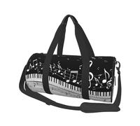 Notas Musicales voladoras Teclas de Piano Musical, Bolsa de Viaje de Gran Capacidad, Bolso Redondo, Bolsa de Viaje Deportiva, Bolsa de Mano, Bolsa de Fitness