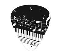 Notas musicales voladoras Teclas de piano musicales,12 púas de guitarra, 3 grosores diferentes para guitarra acústica, bajo y ukelele