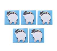 Notas - Notas adhesivas divertidas, 5 notas adhesivas de las notas de dibujos animados | Notas adhesivas de animales bonitos y pegatinas fuertes, materiales escolares para libros de,