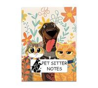 Notas para cuidadores de mascotas, cubierta resistente a los arañazos, notas multifuncionales, libro de registro para cuidadores de mascotas, para perros, cachorros, gatos, hogar, viajes, interiores y