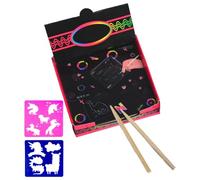 Notas para rascar, almohadillas para rascar | Juego de para rascar - Cuaderno de dibujo para rascar, bloque de dibujo, juego de papel para niñas de 3 años, suministros artísticos