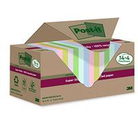 Bloc De Notas Adhesivas Quita Y Pon Post-It Super Sticky 76X76 Mm 70 Hojas Recicladas Paquete De 14 Unidades