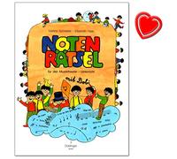 Note énigmes pour les cours de musique Théorie - 55 Mystère et tâches Plus lehrstoff - pour la musique à cours de Théorie de la musique Écoles - avec cœur Note colorée Pince
