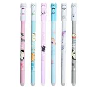 Note Taking Pens - Fine Tip Erasable Ink, Cartoon Cat Print Design, Quick Clean Correction Tools, Comfortable Grip Writing Set | School Office Supplies Accessories, Kids Study Stationery Kit, Creative