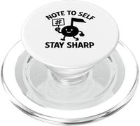 Note To Self Stay Sharp Juego de Palabras de música Divertido diseño de músico PopSockets PopGrip para MagSafe