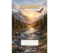 Notebook - 100 Pages Wide Ruled Journal with Mountain Landscape Cover: A5 Softcover Notebook | Nature-Inspired Design | Perfect for School, Work, Study & Daily Writing