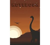 Notebook: 110 Lined Pages | B&W Dinosaur Watermarks on Every page | Cream Paper for Vintage Look | Notebook for Dinosaur Fans