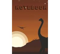 Notebook: 110 Lined Pages | B&W Dinosaur Watermarks on Every page | Cream Paper for Vintage Look | Notebook for Dinosaur Fans