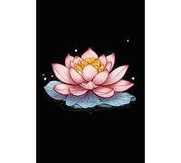 Notebook 6"x9" and 120 Lined Paper: A lotus flower with pale pink petals