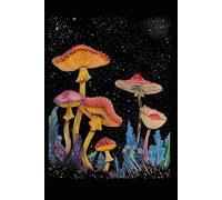 Notebook 6"x9" and 120 Lined Paper: Mushrooms shimmer in the hazy space