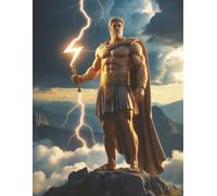 Notebook 8.5" x 11" Lord of Thunder Notebook: A mythic notebook inspired by the might of Zeus and the storm.