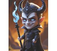Notebook 8.5" x 11" - The Dark Sorcerer: A Cute Chibi Notebook of Magic and Mystery