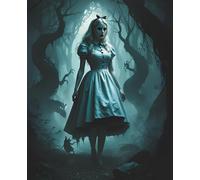 Notebook: Alice in Shadowland: A Dark & Spooky Journal for Gothic Dreams, Cursed Plots & Haunted Scribbles