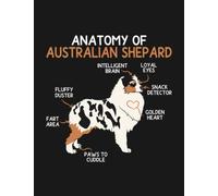 Notebook: Anatomy Australian Shepard Dog Breed Gift: Journal Notebook Best Gifts For Anyone 8.5x11 100 Pages