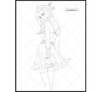 Notebook: Black And White Anime Girl Notebook Journal