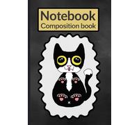 Notebook - Cat print Composition Book: This 6x9 inch journal includes 110 lined pages, perfect for writing, notes, or journaling. A thoughtful choice for students, writers, and cat lovers.