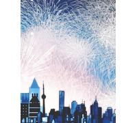 Notebook- City Fireworks: Cool cover notebook-Perfectly sized at 8.5” x 11” with 120 lined pages
