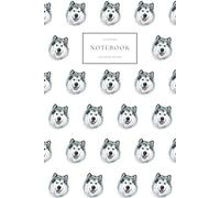 Notebook College Ruled: Alaskan Malamute Watercolour Notepad, Lined Dog Journal, 60 Sheets (120 Pages), 6" x 9"
