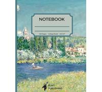 Notebook-College Ruled : Vetheuil in Summer-Claude Monet | 120 Pages 8.5'' x 11'' | Ideal for School and Office Use | Elafi Art Notebook Collection