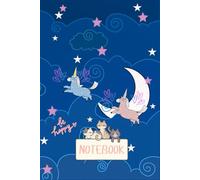Notebook: Cool Nightly design Cats And Unicorns theme Based Note Book