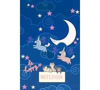 Notebook: Cool Nightly design Cats And Unicorns theme Based Note Book