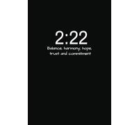notebook cover black about the Balance, harmony hope, trust 2 22 lines pages: Diary with motivational messages page, motivation and gratitude