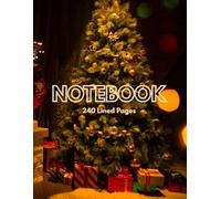 NOTEBOOK | Cozy Christmas Journal - 240 Ruled Page | Classic Black & White Writing Journal for School, Work & Daily Notes