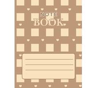 Notebook: Cute Brown Heart Pattern Journal: 80 Pages of Lined Paper for School, Office, and Personal Journaling | Aesthetic Neutral Boho Design for Girls, Teens, and Adults | 6 x 9 Inches