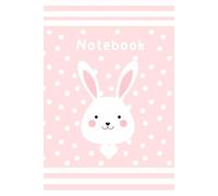 Notebook: Cute Bunny with Polka Dots | Wide Ruled | 6" x 9" | 120 Pages | Great for Kids Who Love Writing & Note-Taking