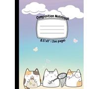 Notebook: Cute cat kitten notebook fun colors for girls women 8.5x11" journal, diary, back to school